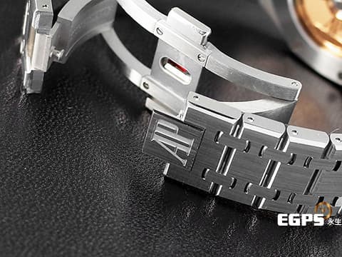 AUDEMARS PIGUET AP錶 愛彼 ROYAL OAK LADY 皇家橡樹系列 77350ST.OO.1261ST.01 銀白色「Grande Tapisserie」大型格紋面盤 鍊帶款 2022年保卡 自動上鍊 34mm