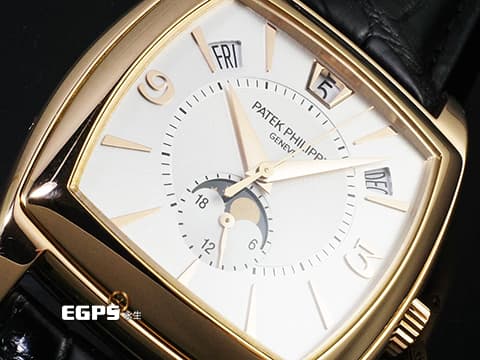 Patek Philippe 百達翡麗 PP Gondolo Annual Calendar 5135R-001 18K玫瑰金材質 年曆錶 月相顯示 日內瓦印記 自動上鍊 38x51mm