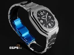 Bell & Ross 柏萊士 Urban系列 BR-05 <font color="#05f0f0">黑色太陽紋面盤</font> 中型 BR05A-S-BL-ST/SST 不鏽鋼材質 大三針 <font color="#FF0000">2025年保卡</font> 自動上鍊 36mm