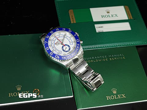 ROLEX 勞力士 Yacht-Master II 蠔式 遊艇名仕型 116680 賓士指針面盤 藍色陶瓷外圈 帆船 倒數計時碼表 不鏽鋼 絕版 大遊艇 2019年保卡 自動上鍊 44mm