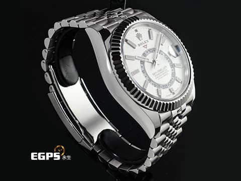 ROLEX 勞力士 Sky-Dweller 蠔式 天行者 336934 最新9002機芯 白色面盤 沙羅系統 年曆錶 兩地時區 經典三角坑紋錶圈 2025年保卡 紀念型(Jubilee)五銖錶帶 自動上鍊 42mm
