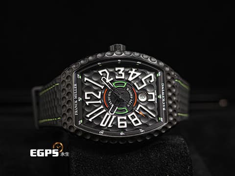 Franck Muller 法蘭穆勒 FM Vanguard Backswing 系列 V45 SC DT GOLF 高爾夫 黑色塗層錶殼 極致ANTI-SHOCK 酒桶型 大三針 自動上鍊 44x54mm