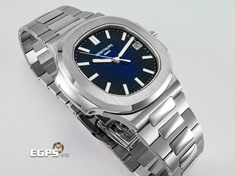 Patek Philippe 百達翡麗 PP錶 Nautilus 5811/1G-001 金鷹 鸚鵡螺 18K白金材質 Nautilus折疊式表扣 煥新演繹經典錶款 日輝紋藍色漸層錶盤 5711後繼款 2026年保單 PP印記 自動上鍊 41mm