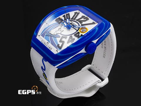 Franck Muller 法蘭穆勒 FM #FR2NCK MULLER Vanguard V41 藍色玻璃纖維複合物材質【衝浪藍】 V 41 SC DT BEACH FR2 #FR2聯名創作 Fxxking Rabbits 2025年保單 全球限量300支 【反骨月兔】 自動上鏈 41 x 49.95mm