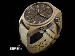 IWC 萬國錶 Pilot's 飛行員系列 TOP GUN <font color="#f9e7c8">海軍空戰部隊計時腕錶41 莫哈韋沙漠特別版 沙漠色陶瓷材質</font> IW389402 <font color="#ff0000">2025年保卡</font> 自動上鍊 41.9 mm