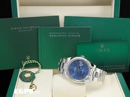 ROLEX 勞力士 Datejust 41 蠔式日誌型 126334 <font color="#1289d3">天藍色面盤 經典羅馬數字時標</font> 不鏽鋼 經典 DJ41 經典三角坑紋錶圈 <font color="#FF0000">2026年保卡 蠔式(Oyster)三節錶帶</font> 自動上鍊 41mm