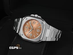 Bell & Ross 柏萊士 Instruments系列 BR-05 Copper Brown Steel <font color="#f38b68">棕銅色太陽紋色面盤 鮭魚面</font> BR05A-BR-ST/SRB 不鏽鋼 大三針 <font color="#FF0000">2022年台灣公司貨 附原廠不鏽鋼錶帶 </font>自動上鍊 40mm