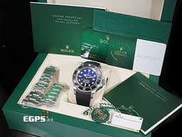 ROLEX 勞力士 Sea-Dweller Deepsea D-Blue 海使者 126660DB 深海 水鬼王 <font color="#295dc7">搭配Rubber B橡膠錶帶</font> <font color="#85caff">漸</font><font color="#62a0d0">層</font><font color="#2d56a9">藍</font>面盤 126660 DB 不鏽鋼 陶瓷錶圈 <font color="#ff0000">已回RSC原廠完整保養 保固至2027年</font> 排氦氣閥 潛水錶 自動上鍊 44mm