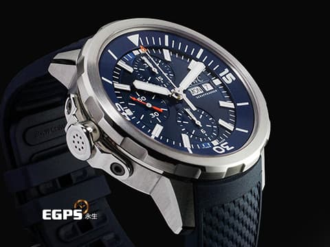 IWC 萬國 Aquatimer 海洋時計 IW376806 不鏽鋼材質 藍色面盤 計時腕錶 快拆錶帶 2025年保卡 潛水錶 自動上鍊 44mm