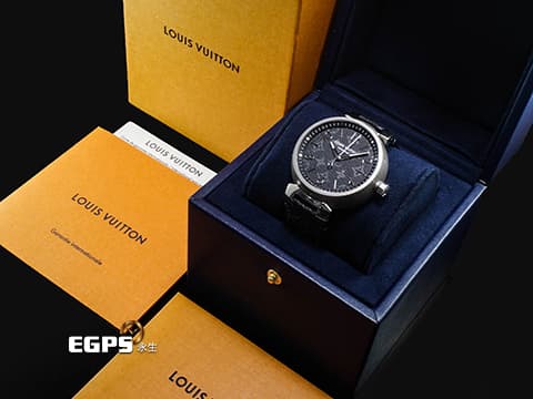LOUIS VUITTON 路易威登 LV Tambour Diver QA140 不鏽鋼材質 LV圖樣紋路面盤 2022年保卡 台灣公司貨 自動上鏈 41mm