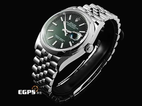 ROLEX 勞力士 Datejust 36 蠔式日誌型 DJ36 126200 不鏽鋼材質 Green Ombre 漸層綠色 2026年保卡 自動上鍊 36mm