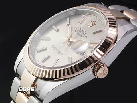 ROLEX 勞力士 Datejust 41 蠔式日誌型 126331 半金款 永恆玫瑰金 Sundust 日亮金面盤 DJ41 經典三角坑紋錶圈 2025年保卡 自動上鍊 41mm