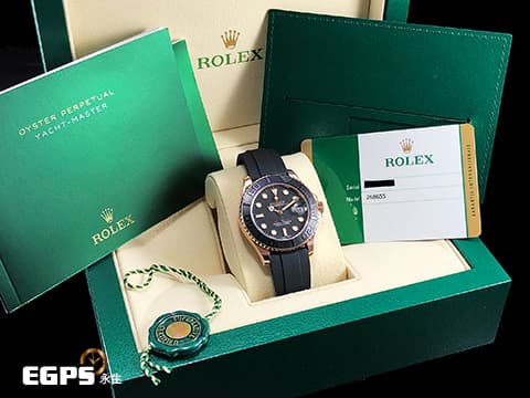 ROLEX 勞力士 Yacht-Master 37 蠔式 遊艇名仕型 中型 268655 永恆玫瑰金 黑色陶瓷字圈 2019年保卡 自動上鍊 37mm