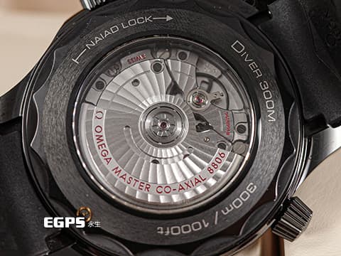 OMEGA 歐米茄 Seamaster Diver 300 海馬 21092442001003 黑黑腕錶 黑色陶質材質錶殼、錶圈、波浪紋面盤 同軸擒縱 2022年台灣公司貨 排氦氣閥 潛水錶 自動上鍊 43.5mm