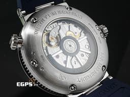 BREGUET 寶璣 Marine Hora Mundi 5557BB/YS/5WV 18K白金材質 <font color="#00ffff">波浪圖案面盤 海岸線世界地圖 子午線邊框藍寶石水晶頂層</font> <font color="#ff00ff"> 可記憶兩個獨立時區,透過8點鐘方向按鈕切換時區</font> <font color="#FFFF00">2023年保單 台灣公司貨 新錶參考訂價:2,613,000元</font> 自動上鍊 43.9mm