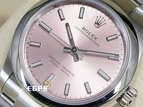 ROLEX 勞力士 Oyster Perpetual 31 經典 蠔式恆動型 277200 最新款 糖果粉色面盤 OP31 不鏽鋼 大三針 2024年保卡 自動上鍊 31mm