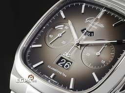 GLASHUTTE ORIGINAL 格拉蘇蒂 70年代 Seventies Chronograph Panorama Date <font color="#c9c9c0">煙燻灰色面盤 限量100支</font> 1-37-02-05-02-35 德國錶 <font color="#FF0000">2020年保單 另附原廠不鏽鋼鏈帶</font> 自動上鍊 40mm