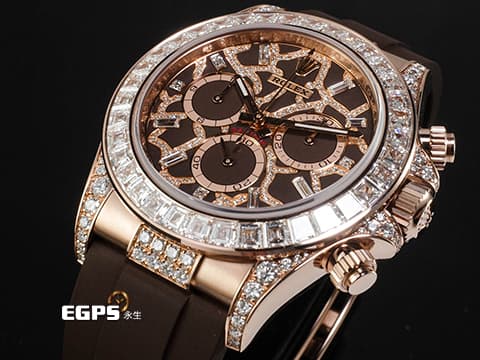 ROLEX 勞力士 Daytona 宇宙計時型 迪通拿 126555TBR 18K永恆玫瑰金材質 2025年最新頂級VVVVVVIP隱藏款 長頸鹿 原廠鑲嵌鑽石面盤、錶耳 原廠鑲嵌36顆梯形鑽石錶圈  周杰倫收藏款 2025年保卡 自動上鍊 40mm