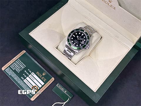 ROLEX 勞力士 Submariner 16610LV 潛航者 不鏽鋼材質 初代綠水鬼 KERMIT 尖頭4 科米蛙 自動上鍊 40mm