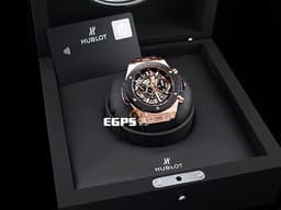 HUBLOT 宇舶 Big Bang Unico King Gold Ceramic 大爆炸 玫瑰金 陶瓷框 計時碼表 411.OM.1180.RX <font color="#FF0000">King Gold 玫瑰金宇舶 飛返計時 台灣公司貨</font> 自動上鏈 45mm