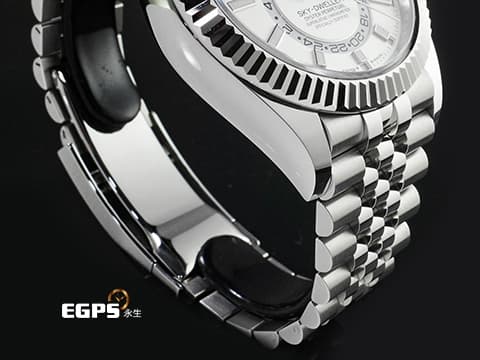 ROLEX 勞力士 Sky-Dweller 蠔式 天行者 336934 最新9002機芯 白色面盤 沙羅系統 年曆錶 兩地時區 經典三角坑紋錶圈 2025年保卡 紀念型(Jubilee)五銖錶帶 自動上鍊 42mm