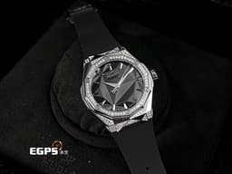 HUBLOT 宇舶 Classic Fusion 經典融合 ORLINSKI 聯名款 550.NS.1800.RX.1804.ORL19 <font color="#595959">原廠鑲鑽 黑色切面立體錶盤</font><font color="#ff0000"> </font>鈦金屬+不鏽鋼材質<font color="#ff0000"> 2025年保單 </font>自動上鍊 40mm