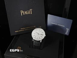PIAGET 伯爵 Altiplano Small Seconds 小秒針 P10522 <font color="#FF0000">精鑲</font><span style="color: rgb(255, 0, 0);">絕美</span><font color="#FF0000">鑽石錶圈、</font><span style="color: rgb(255, 0, 0);">精鑲</span><font color="#FF0000">滿天星面盤</font> 18K白金材質 <font color="#fafa01">經典838P超薄小三針機芯</font> 手上鍊 40mm