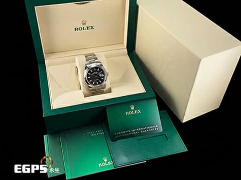 ROLEX 勞力士 DateJust 41 蠔式日誌型 126300 亮黑色面盤 柱狀時標 經典 DJ41 不鏽鋼 大三針 2025年保卡 蠔式(Oyster)三節板帶 自動上鍊 41mm