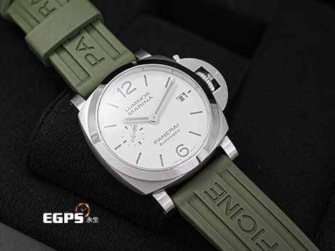 PANERAI 沛納海 Luminor Quarantta PAM1371 白色三明治夜光面盤 PAM01371 三日鍊 小秒針 不鏽鋼 2022年保卡 自動上鍊 40mm