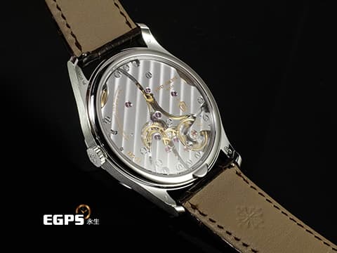 Patek Philippe 百達翡麗 PP Calatrava系列 6196P-001 PT950 鉑金材質 瑩潤玫瑰金色錶盤 鮭魚色 2026年保單 手動上鍊 38mm