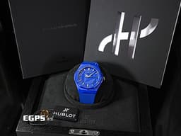 HUBLOT 宇舶 Classic Fusion 經典融合 ORLINSKI 聯名款 550.ES.5100.RX.ORL21 <font color="#3b74e8">立體切面藍陶瓷錶殼、藍色面盤</font> 大三針 <font color="#ff0000">2025年保單</font> 自動上鍊 40mm