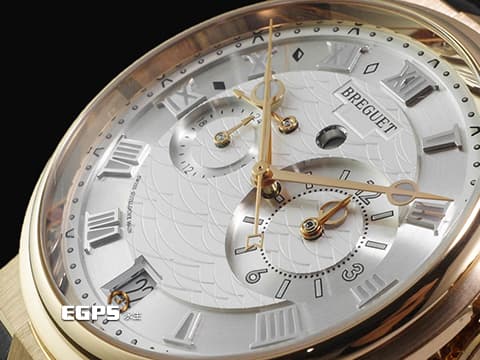 BREGUET 寶璣 Marine Alarme Musicale 航海系列 航海家 5547BR/12/9ZU 18K玫瑰金材質 二十四小時第二地時區、動能顯示、鬧鈴功能 2019年保單 台灣公司貨 自動上鍊 40mm