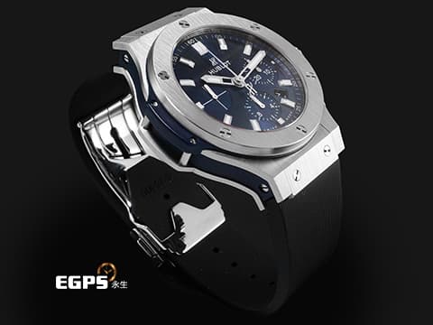 HUBLOT 宇舶 Big Bang 大爆炸 301.SX.7170.LR 不銹鋼材質 藍色面盤 計時碼表 自動上鍊 45mm