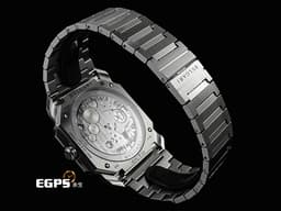 BVLGARI 寶格麗 Bulgari Octo Finissimo系列 104192 <font color="#05f0f0">手繪機芯草圖銀色面盤 環形自動盤</font> 八角形多稜角設計錶框 小秒針<font color="#9fdbe9"> 超薄 GMT</font> 不鏽鋼材質 <font color="#FF0000">2024年保卡 限量140支</font> 自動上鍊 40mm