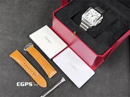 CARTIER 卡地亞 Santos de Cartier 山度士 WSSA0018 大型 不鏽鋼材質 <font color="#70cce1">最新款快拆式錶帶,自由切換風格,附原廠折疊帶扣</font> <font color="#ff0000"> 2024年新式保卡 </font> 自動上鍊 40mm