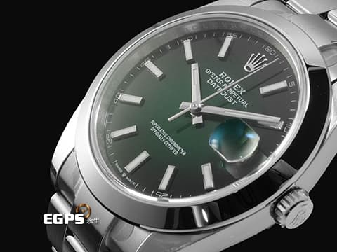 ROLEX 勞力士 Datejust 41 蠔式日誌型 DJ41 126300 不鏽鋼材質 Green Ombre 漸層綠色 2026年保卡 自動上鍊 41mm