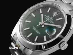 ROLEX 勞力士 Datejust 41 蠔式日誌型 DJ41 126300 不鏽鋼材質 <font color="#058703">Green Ombre 漸層綠色</font> <font color="#ff0000">2026年保卡</font> 自動上鍊 41mm