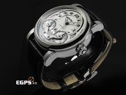 MONTBLANC 萬寶龍 Nicolas Rieussec Chronograph 7138 明星傳承系列 106595 <font color="#05f0f0">尼可拉斯 三日鍊 單按把</font> 計時碼表 兩地時間 <font color="#e8eced">灰色偏心面盤</font> 不鏽鋼材質<font color="#FF0000"> </font>自動上鍊 43mm
