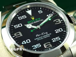 ROLEX 勞力士 Oyster Perpetual 蠔式 Air-King 空中霸王 116900 不鏽鋼材質 <font color="#32cd32">綠色秒針、ROLEX品牌銘刻</font> <font color="#FFFF00">黃色皇冠</font>
<font color="#ff0000">2018年保卡 台灣公司貨</font> 飛行錶 自動上鍊 40mm