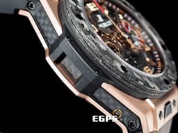 HUBLOT 宇舶 Big Bang Unico Ferrari 大爆炸 法拉利 Carbon King Gold <font color="#f3baa1">王金材質 複合材質鍛造碳錶圈</font> 401.OJ.0123.VR 飛返 計時碼表 <font color="#FF0000">鏤空面盤、法拉利輪框設計自動盤、限量500只 </font> 計時碼表 自動上鍊 45mm
