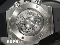 HUBLOT 宇舶 Big Bang Unico 45 Titanium 大爆炸 411.NE.2010.LR.JSM15 鈦金屬 飛返 計時碼表 <font color="#FF0000">精鑲鑽石、梯鑽錶框、鑽石時標 鏤空面盤</font> 自動上鍊 45mm