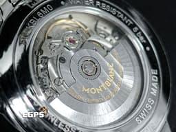 MONTBLANC 萬寶龍 Star Legacy Day Date 明星傳承系列 128687 銀白色放射星形扭索飾紋錶盤 <font color="#0c28b0">藍鋼指針</font> 不鏽鋼 星期日期顯示 大三針 <font color="#ff0000">2026年保單 </font>自動上鍊 39mm