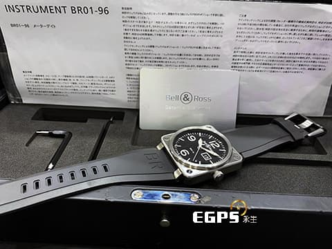 BELL&ROSS柏萊士錶 INSTRUMENTS系列 BR01-96-S Grande Date 不鏽鋼材質 方形航空儀表造型 大日期窗 阿拉伯數字+棒狀時標 自動上鍊 46mm