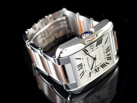 CARTIER 卡地亞 Tank Anglaise Large 英國坦克 W5310006 大型 半金款 自動腕錶 47x36.2mm