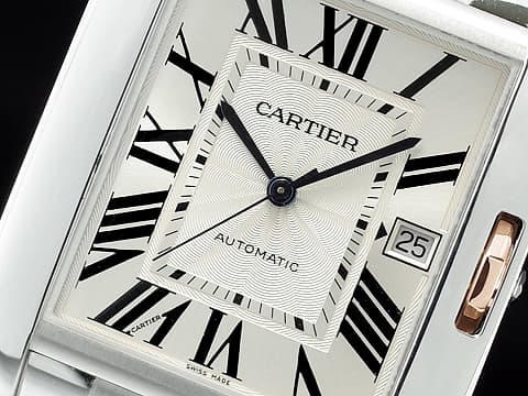 CARTIER 卡地亞 Tank Anglaise Large 英國坦克 W5310006 大型 半金款 自動腕錶 47x36.2mm