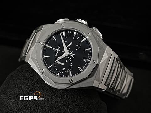 HUBLOT 宇舶 Classic Fusion Chronograph 經典融合 ORLINSKI 聯名款 549.NI.1270.NI.ORL23 計時碼表 3D立體切面鈦金屬錶殼 2025年保單 限量250只 自動上鍊 41mm