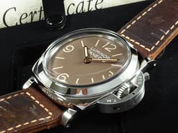PANERAI 沛納海 LUMINOR PAM663 PAM00663 3日鍊 <font color="#eee5dd">棕色復古面盤 經典47mm大錶徑</font> <font color="#FF0000">2019年保單 限量1000只 附限量證書</font> 手上鍊 47mm