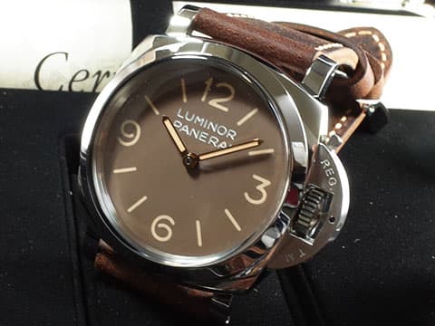 PANERAI 沛納海 LUMINOR PAM663 PAM00663 3日鍊 棕色復古面盤 經典47mm大錶徑 2019年保單 限量1000只 附限量證書 手上鍊 47mm