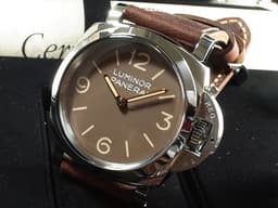 PANERAI 沛納海 LUMINOR PAM663 PAM00663 3日鍊 <font color="#eee5dd">棕色復古面盤 經典47mm大錶徑</font> <font color="#FF0000">2019年保單 限量1000只 附限量證書</font> 手上鍊 47mm