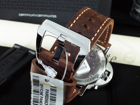 PANERAI 沛納海 LUMINOR PAM663 PAM00663 3日鍊 棕色復古面盤 經典47mm大錶徑 2019年保單 限量1000只 附限量證書 手上鍊 47mm